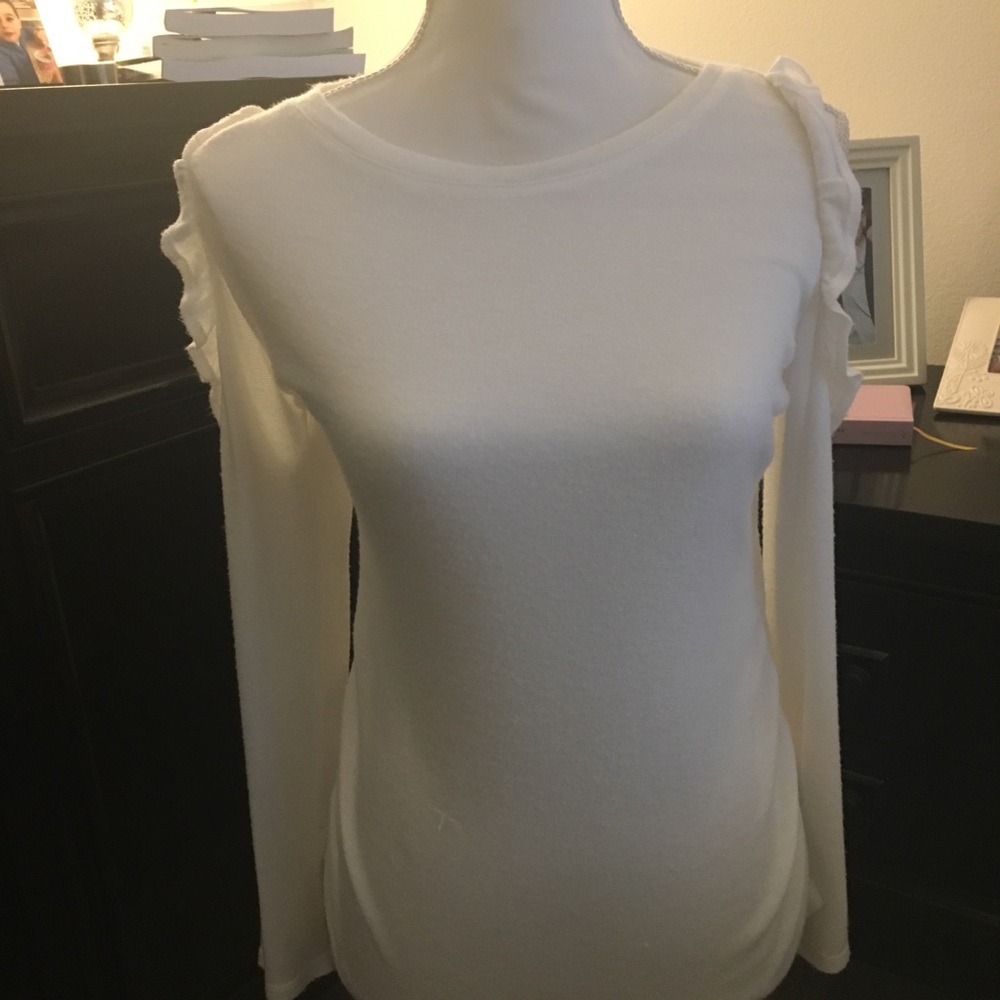 White House Black Market cold shoulder sweater